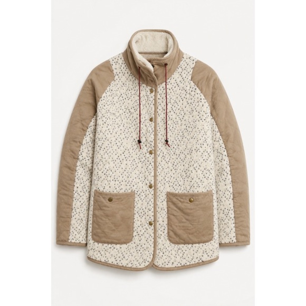 Anthropologie Sleeping on Snow Lake Placid Quilted Jacket Lined Pockets Size